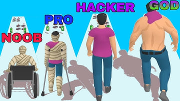 Amazing Gameplay-NOOB VS PRO VS HACKER VS GOD in Healthy Runner Biggest Update 2025