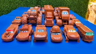 Clean up muddy minicars \& disney pixar car convoys! Play in the garden