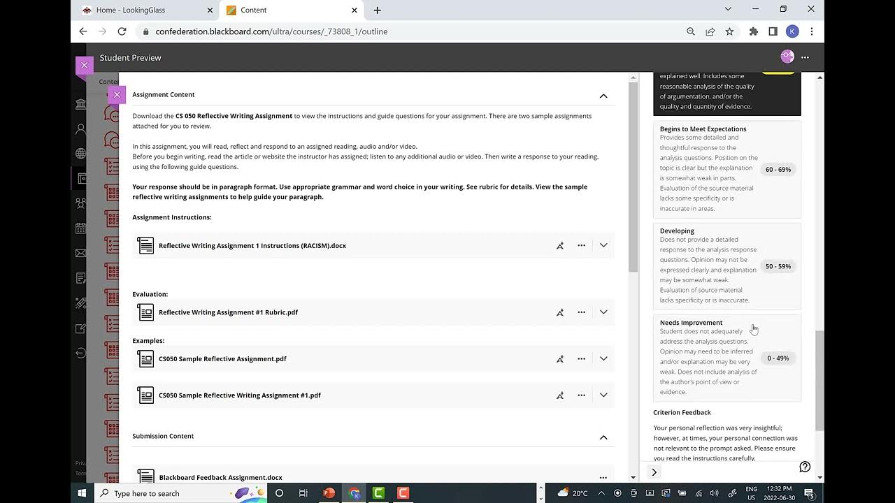 How to Check Professor's Feedback in Blackboard Ultra YouTube