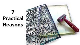 7 Practical Reasons I use a Gel Plate with Stencils @CarolynDube