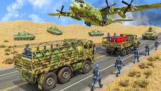 US Airplane Vehicle Transporter Truck Driving - Army Cargo Truck Simulator 3D - Android GamePlay screenshot 4
