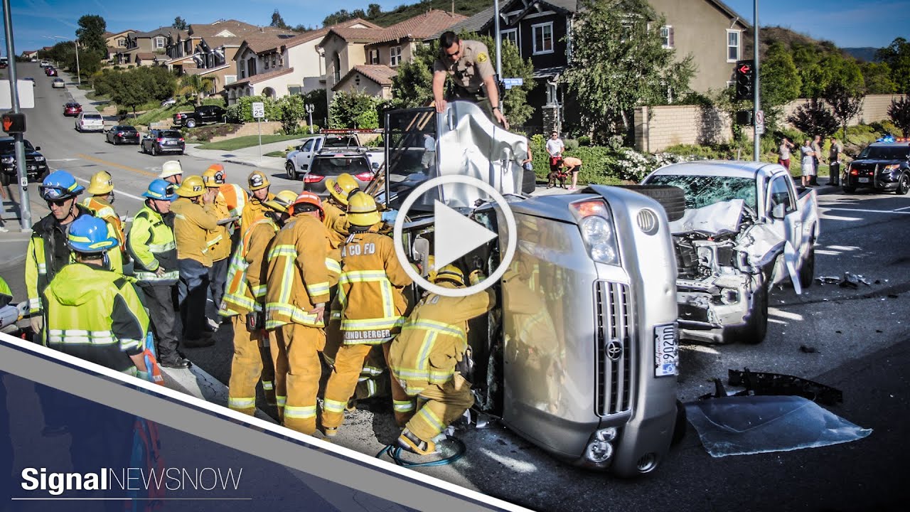 Signal News Now: Crash sends three to the hospital - YouTube