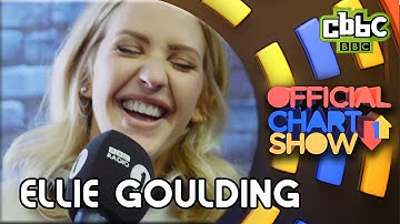 Ellie Goulding hangs out with the CBBC Official Chart Show