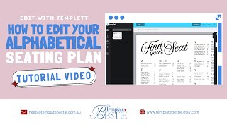 Edit Alphabetical Seating Plan - Templett Tutorial Video