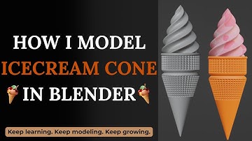 How I Model Realistic Ice Cream in Blender (PART 1) | Beginner Tutorial  #tutorial #blender