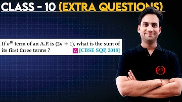 If nᵗʰ term of an A.P. is (2n+1), what is the sum of its first three terms ?