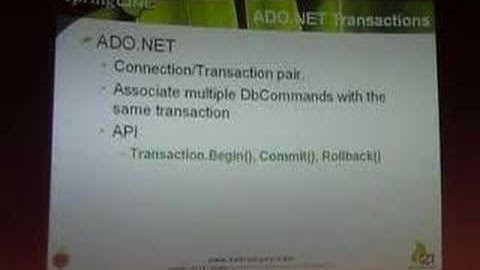 Spring.Net & Transactions part1