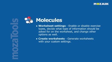 mozaBook Interactive Teaching Software - Molecules worksheet tutorial video