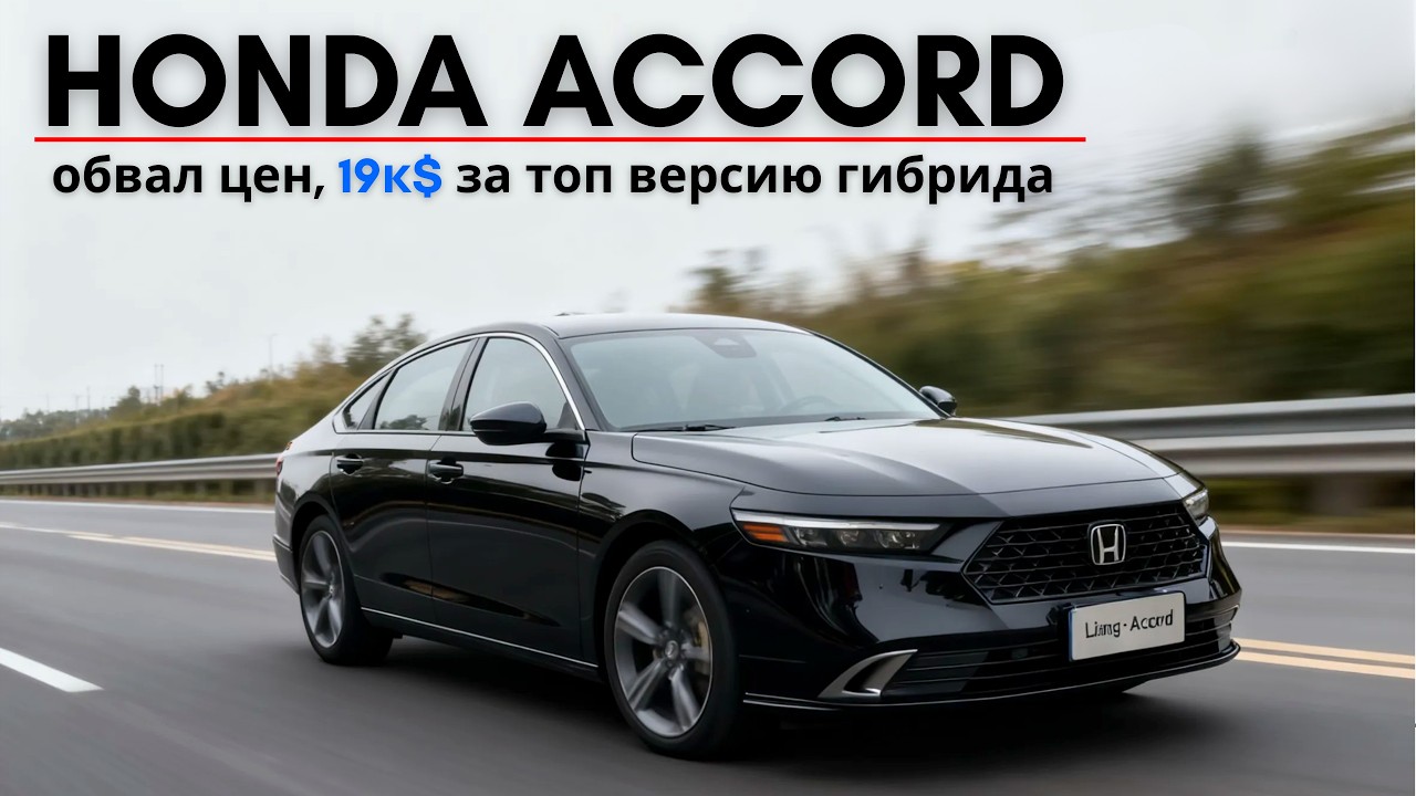 Honda Accord. Обвал цен! 5 л. расход за 19к$ в топ версии гибрида.