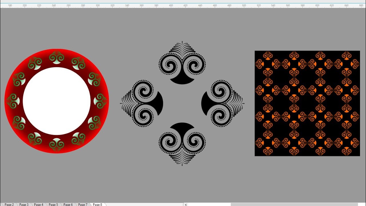 Border design / Frame design in CorelDRAW | Pattern design | Coreldraw ...
