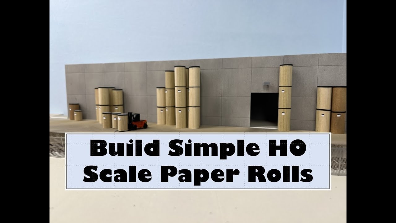 Model rolls of carboard in HO or N scale! Simple project for a paper ...