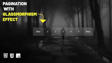 How to Create Pagination with Glassmorphism Effect using HTML CSS and JS | Web Design Tutorials