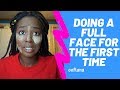 FULL FACE OF MAKEUP FOR THE FIRST TIME | Kait &amp; Kat