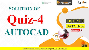 autocad quiz 4 batch 6  | dstp 2.0 batch 06 autocad quiz 4