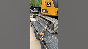 #48 Hauling the excavator with no chains