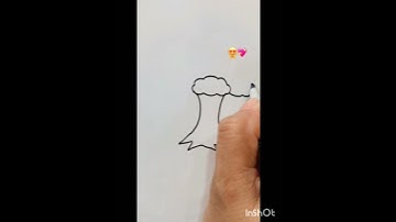 How to draw a Banyan tree easily #esay drawing of National Tree #youtubeshorts #drawingtutorial