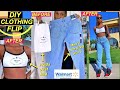 DIY CLOTHING UPCYCLE | DIY Dust Bag To Crop Top + Jeans | Clothing Transformations