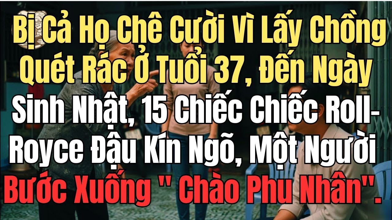 Bị Cả Họ Chê Cười Vì Lấy Chồng Quét Rác Ở Tuổi 37, Đến Ngày Sinh Nhật, 15 Chiếc Chiếc Roll Royce Đến