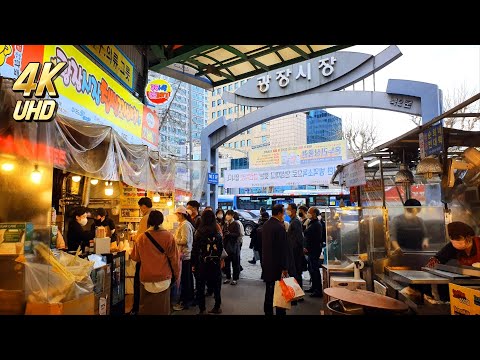 The most popular traditional market in Korea. Jongno Plaza Market. Walking Tour Seoul Korea 4K UHD