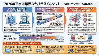 【2026年6月最新】下水道法改正の最終段階とNETIS AIの衝撃！5,000km国家プロジェクトの「真実」とは？　20260612