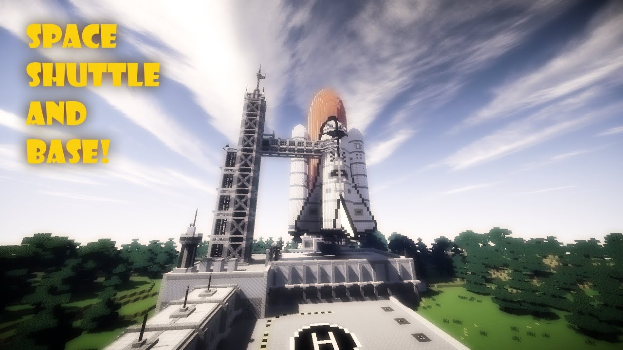 Space Shuttle and base in Minecraft (with download)! Showcase in One