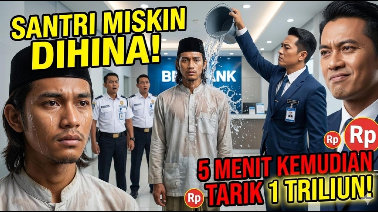 Santri Miskin Ini Disiram di Bank… 5 Menit Kemudia