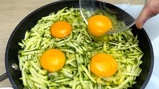 Thumbnail for Die Zucchini reiben und die Eier hinzufügen! Ich koche 3 Mal pro Woche! ZucchiniRezept! # 267