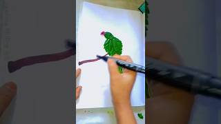 #Handmade leaf parrot #activityforkids #easytutorial #diycarft #short #viral