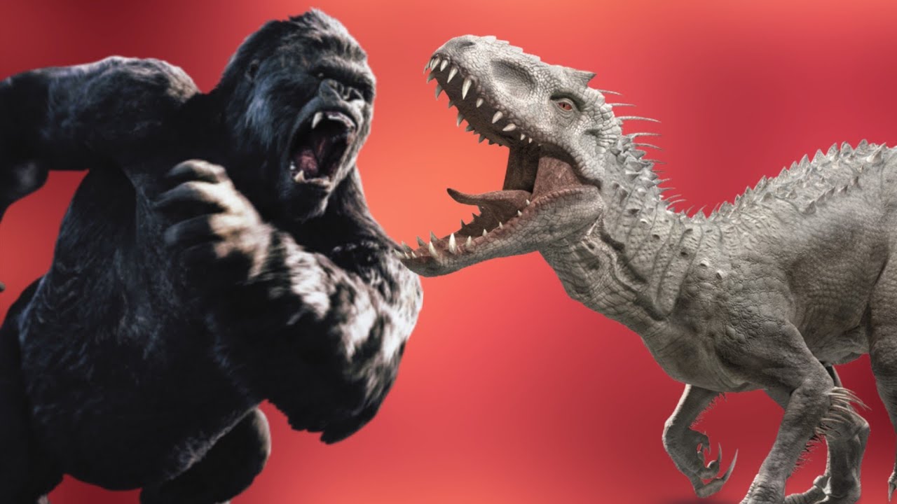 King Kong Vs Indominus Rex ¿quien Ganaria🆚️🦖🦍 Youtube 