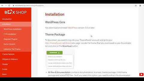 Install BoxShop theme, plugins and import demo content - OLD