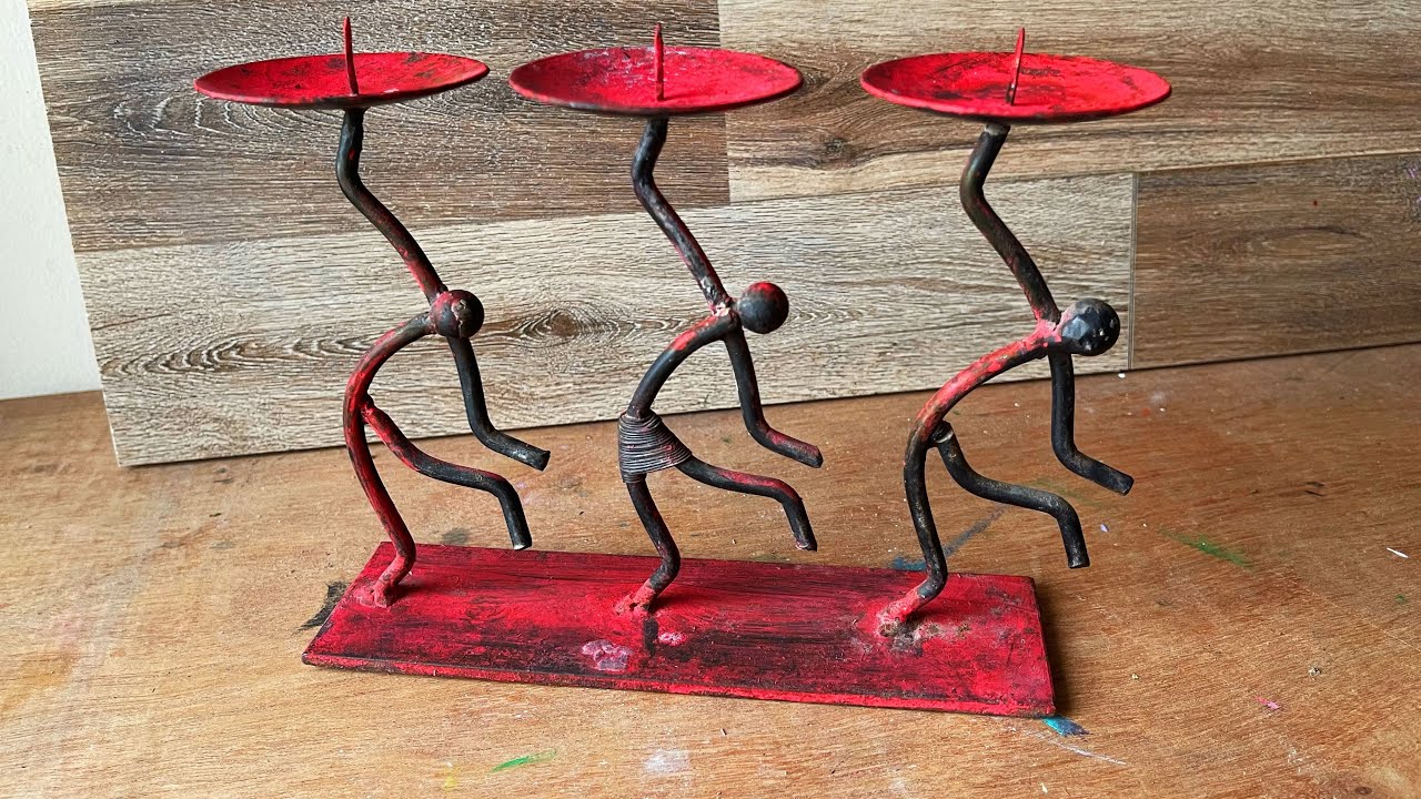 Making an OLD Candle holder into NEW !! Acrylic color using Vintage