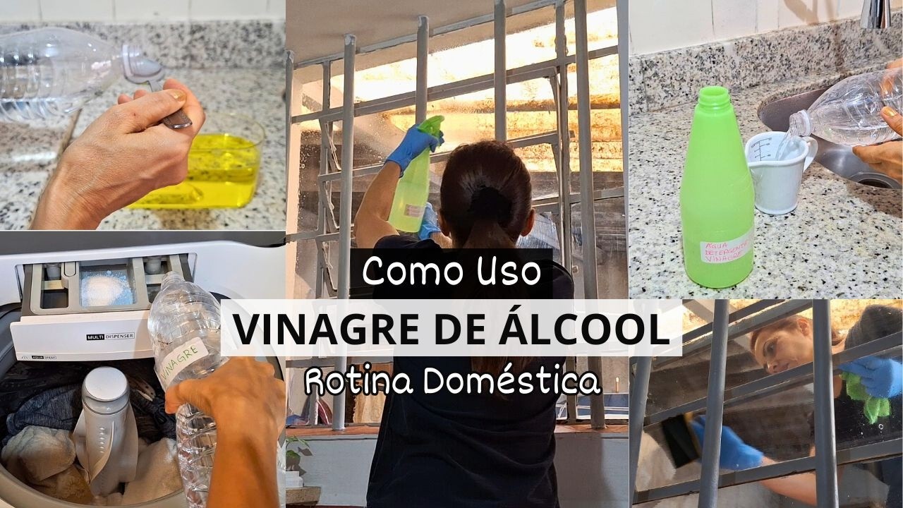 Como Uso VINAGRE DE ÁLCOOL Para LAVAR ROUPA e LIMPAR VIDROS - YouTube