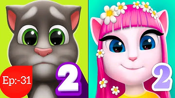 My Talking Tom 2 🆚 My Talking Angela 2 android/ios gameplay EP :- 31🪄✨🐈
