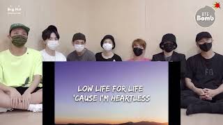 BTS reaction to THE WEEKND - HEARTLESS