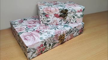 How to decoupage a box with faux rice paper - tutorial