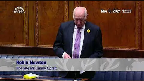 Robin Newton MLA pays tribute to Jimmy Spratt
