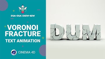 Cinema 4D Tutorial :  Text animation using  Voronoi Fracture