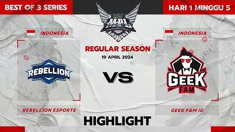 Highlight Rebellion Esports vs Geek Fam Id | Mpl Indonesia Season 13 #RBL #GEEK