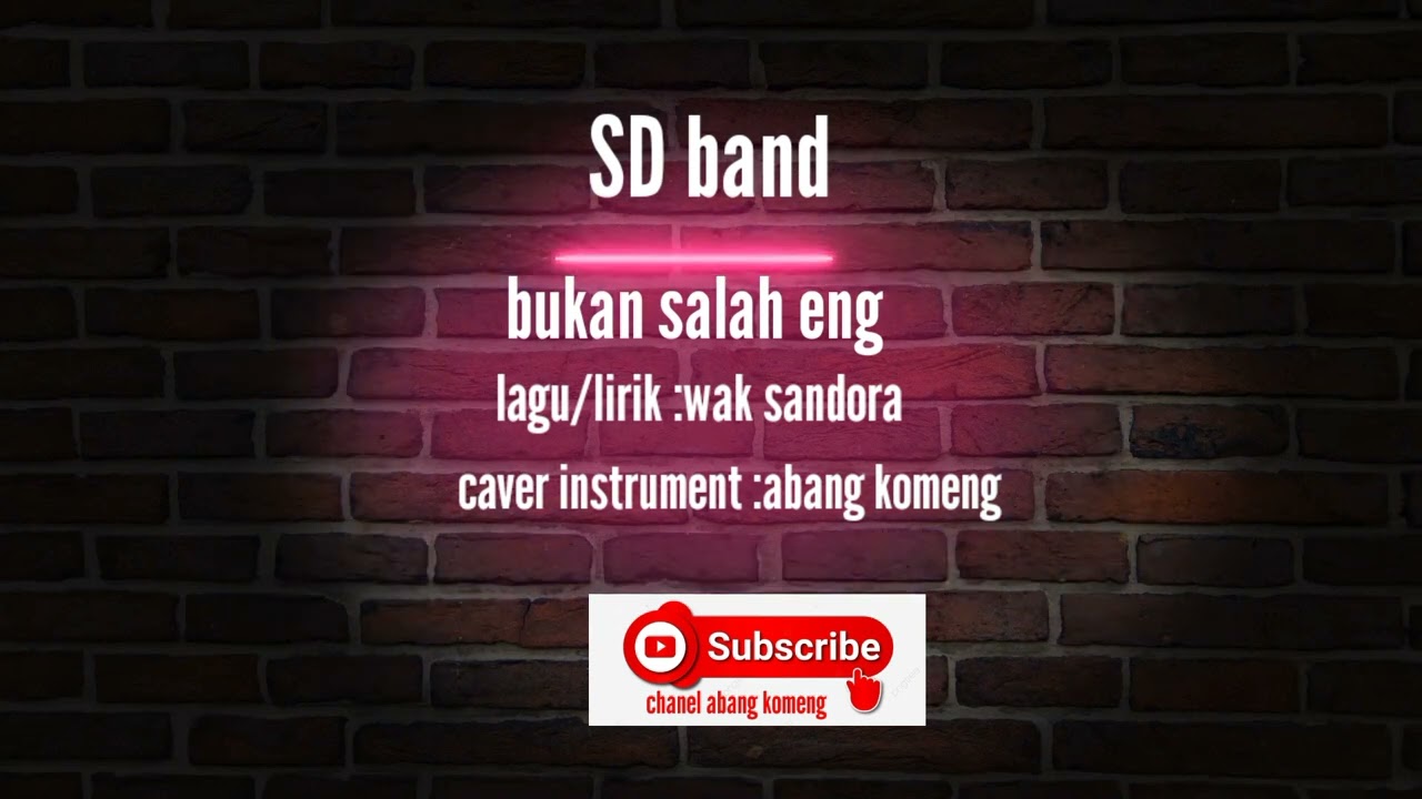 bukan salah eng SD band lagu bahasa semai O.A👉 wak sandora caver instrument by abang komeng..