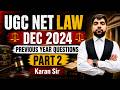 UGC NET Law Previous Year Question Paper | UGC NET Law Question Paper 2024 |UGC NET Law by Karan #2