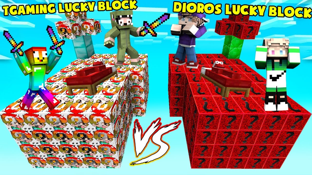 MINI GAME : T GAMING VS DIOROS LUCKY BLOCK BEDWARS ** THỬ THÁCH T GAMING CHIẾN THẮNG LUCKY BLOCK VIP