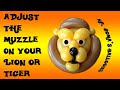 How To Adjust The Muzzle On Your Tiger Or Lion Balloon Animal (Balloon Twisting and Modeling #24.1)