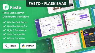 Fasto Flask SaaS Admin Dashboard Walkthrough
