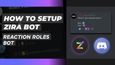 How to setup Reactions Roles using Zira bot Discord | 2021 | zira bot reactions role
