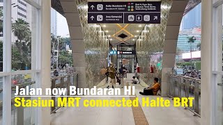 Bundaran HI MRT Jakarta Station now connected with BRT Trans Jakarta Shelter Bus ❗ #publictransport