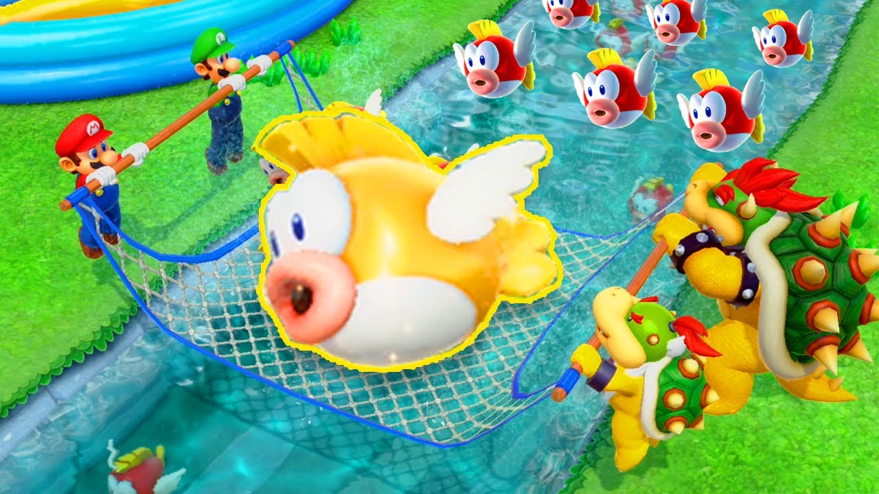 Super Mario Party - Fighting Family - Mairo Luigi vs Bowser Bowser Jr