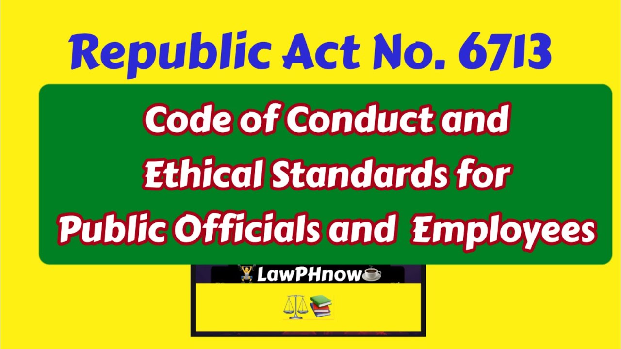 Code of Conduct and Ethical Standards for Public Officials and ...