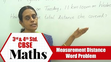 3rd & 4th STD Maths |  Measurement Distance Word Problem | CBSE Syllabus Mathematics