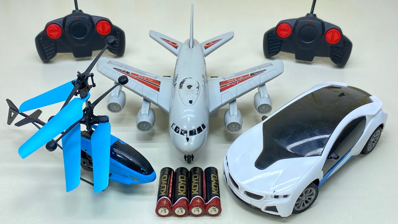 New Unboxing RadioControl RC Flying Helicopter with Rechargeable Light Car and Aeroplane Unboxing 😍