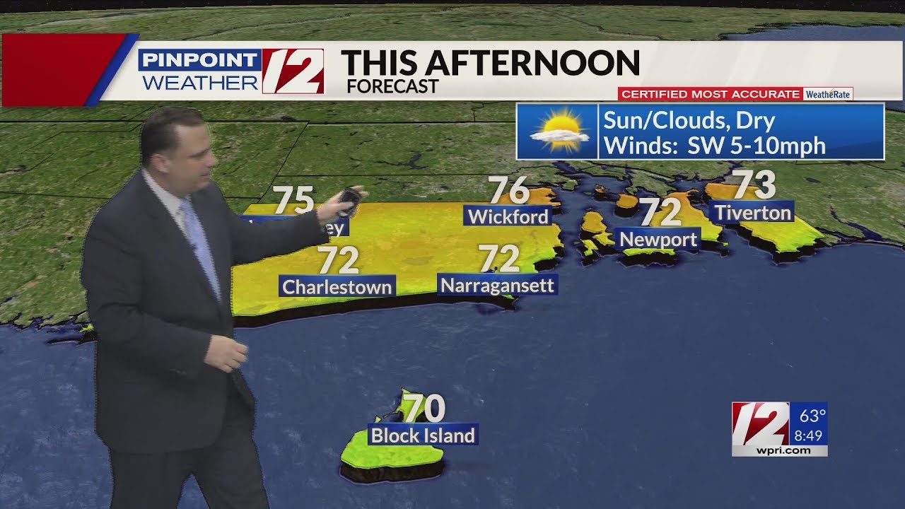 WPRI 12 Weather Forecast 6/10/24: Nice Today...Mainly Dry with Low ...